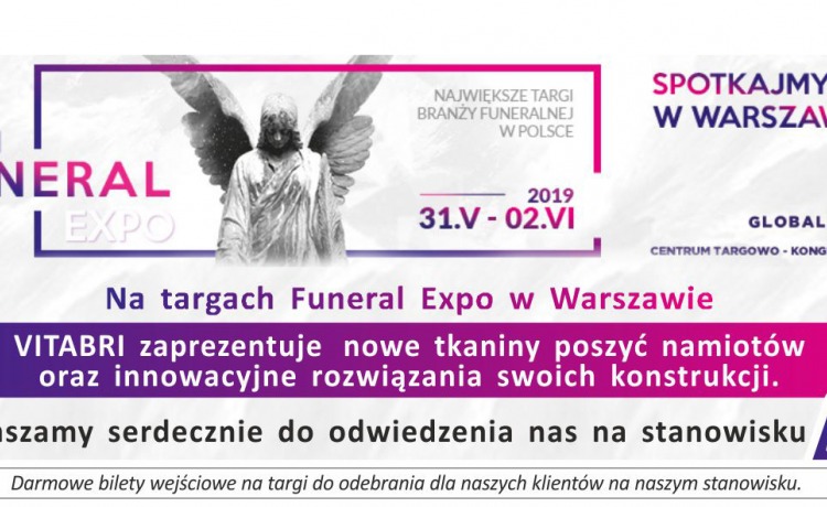 VITABRI na targach Funeral Expo w Warszawie - namioty pogrzebowe
