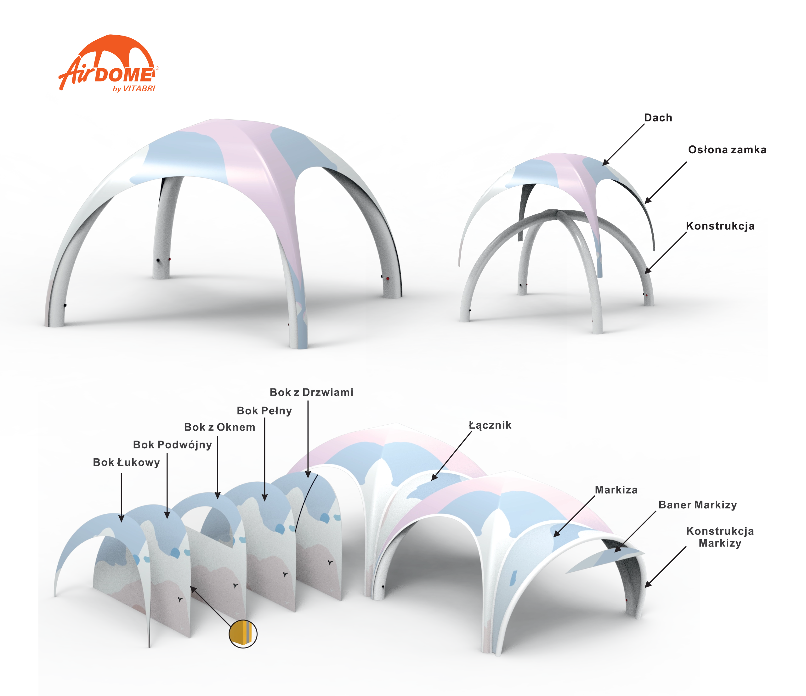 Vitabri konstrukcja namiot AIRDOME Vitabri konstrukcja namiot AIRDOME